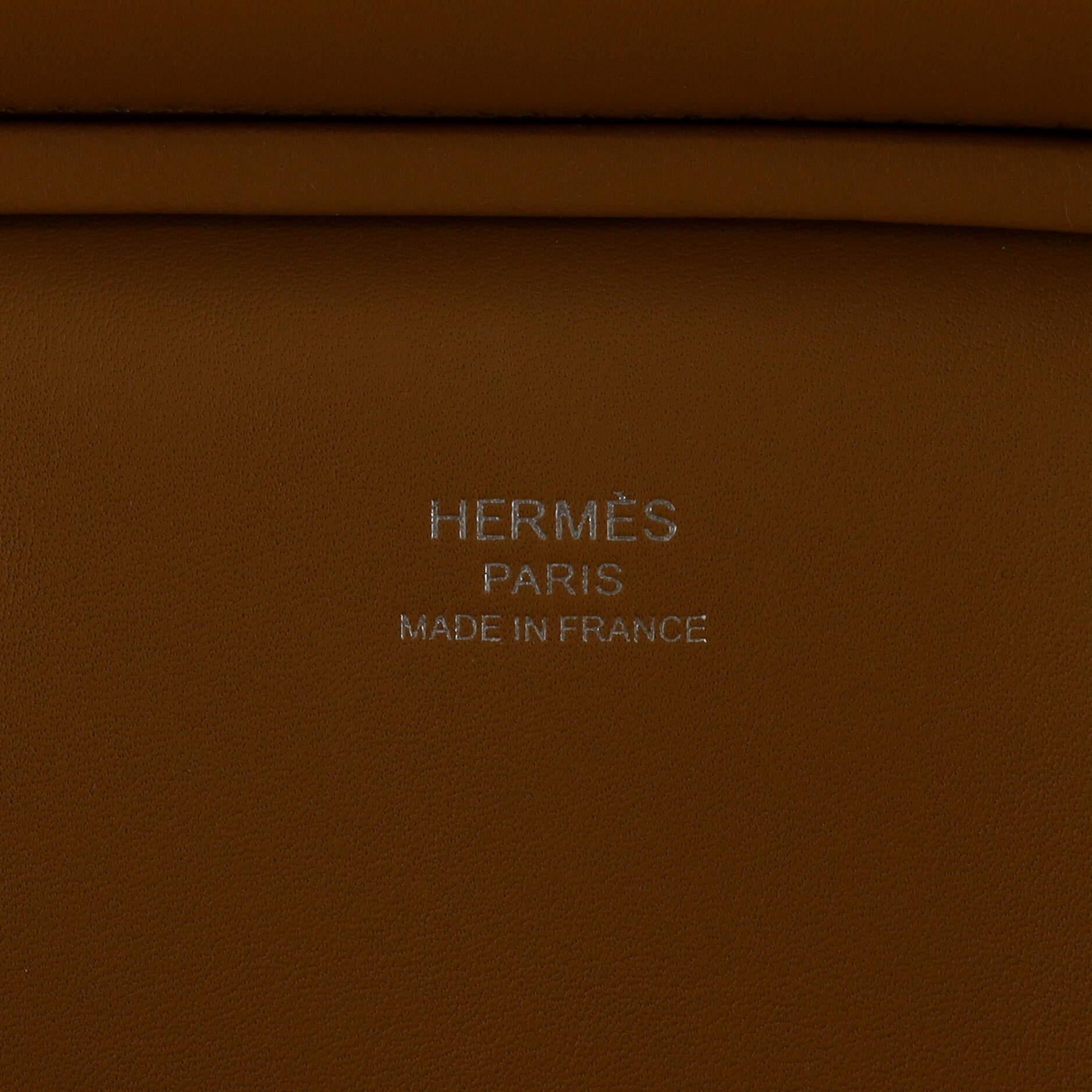 Hermes Cargo Birkin Bag Toile and Swift 25 For Sale 3