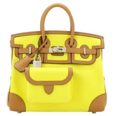 Hermès Sac à main Cargo Birkin en toile et cuir Swift 25