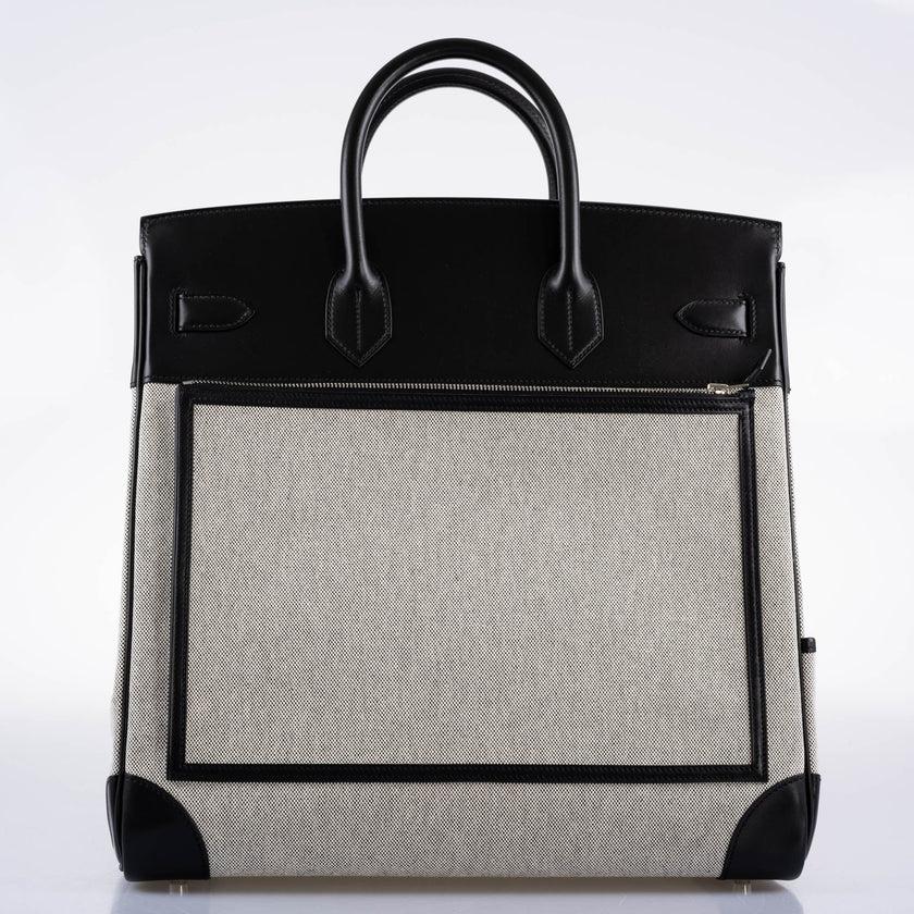 De las mujeres Bolso Hermès Cargo HAC Birkin 40 Caja y Toile Negro con Herrajes Paladio en venta