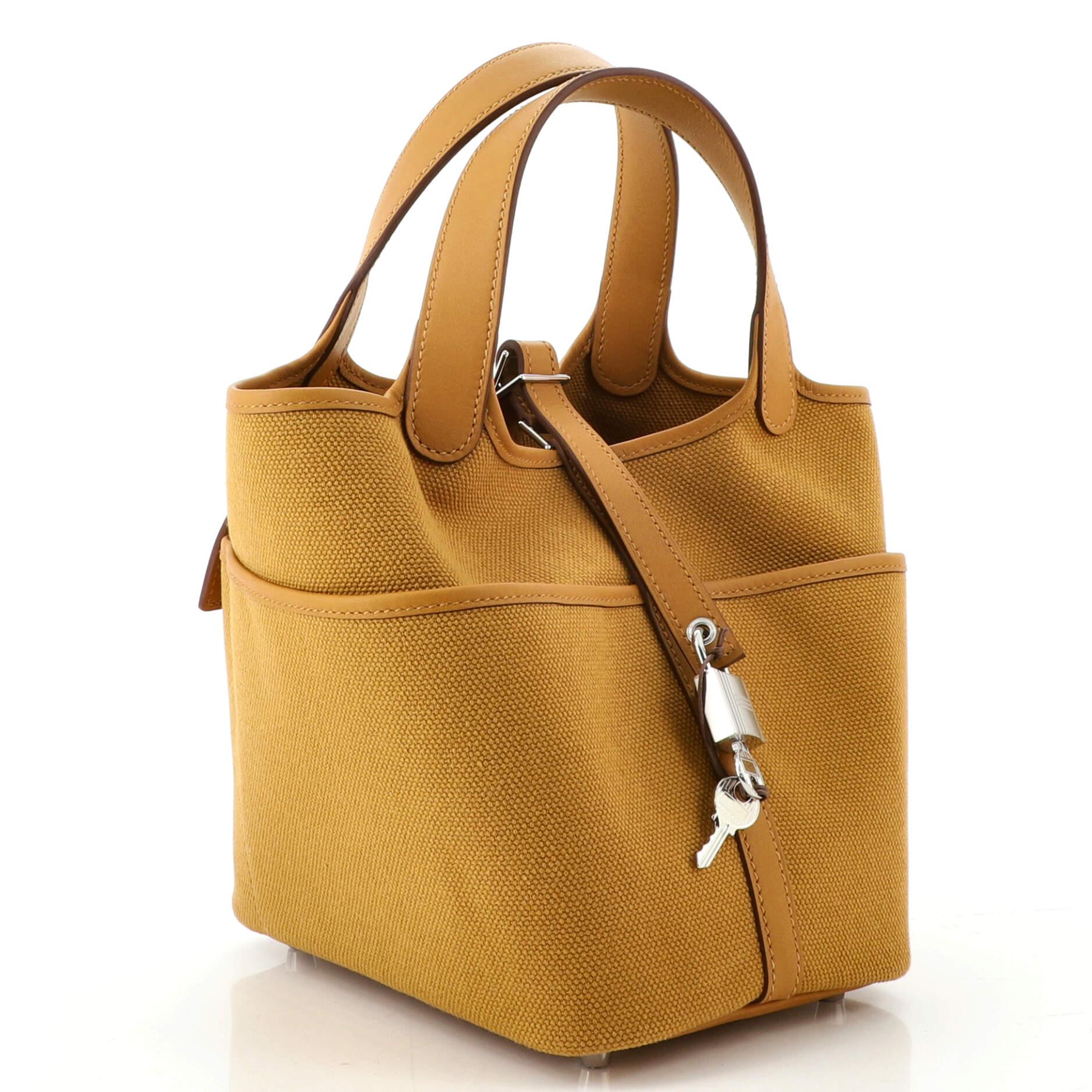 Hermes Cargo Picotin Lock Bag Canvas and Swift PM at 1stDibs pico