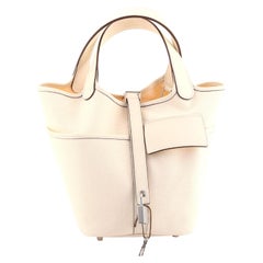 Hermes Cargo Picotin Lock Bag Canvas and Swift PM