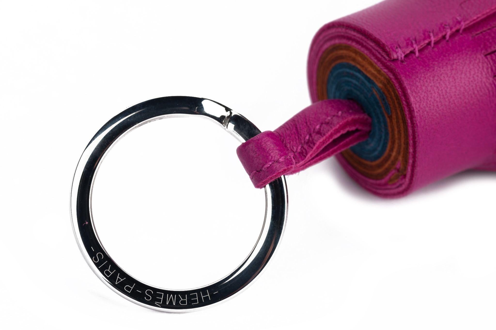 Purple Hermès Carmen Key Ring Multicolor NIB For Sale