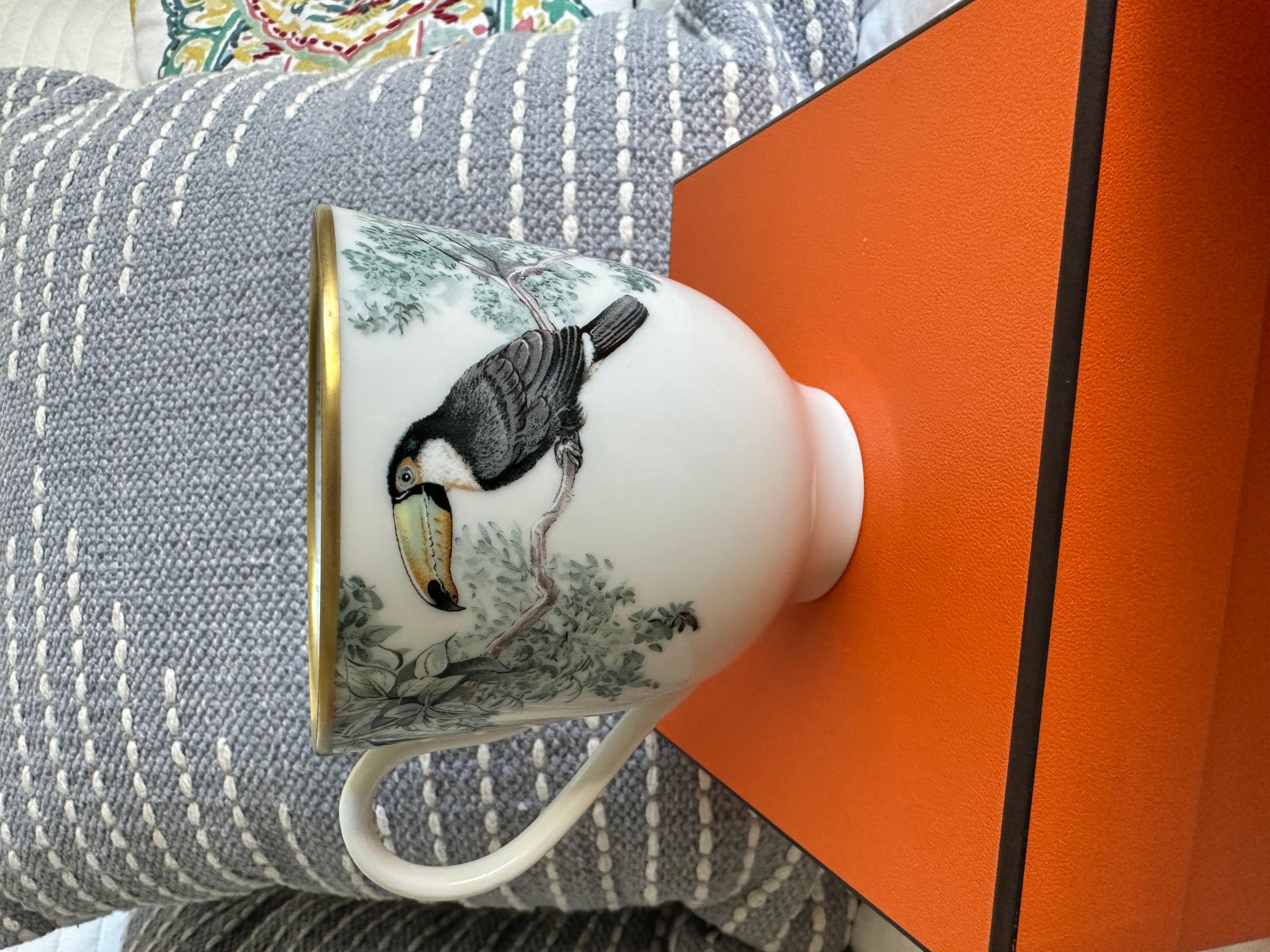 Women's or Men's Hermès Carnets d'Equateur Mug Porcelain Cups Set of 6 Cups Brand New For Sale
