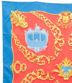 Hermes Carosse d Or by V Rybalttchenko Paris Silk Scarf