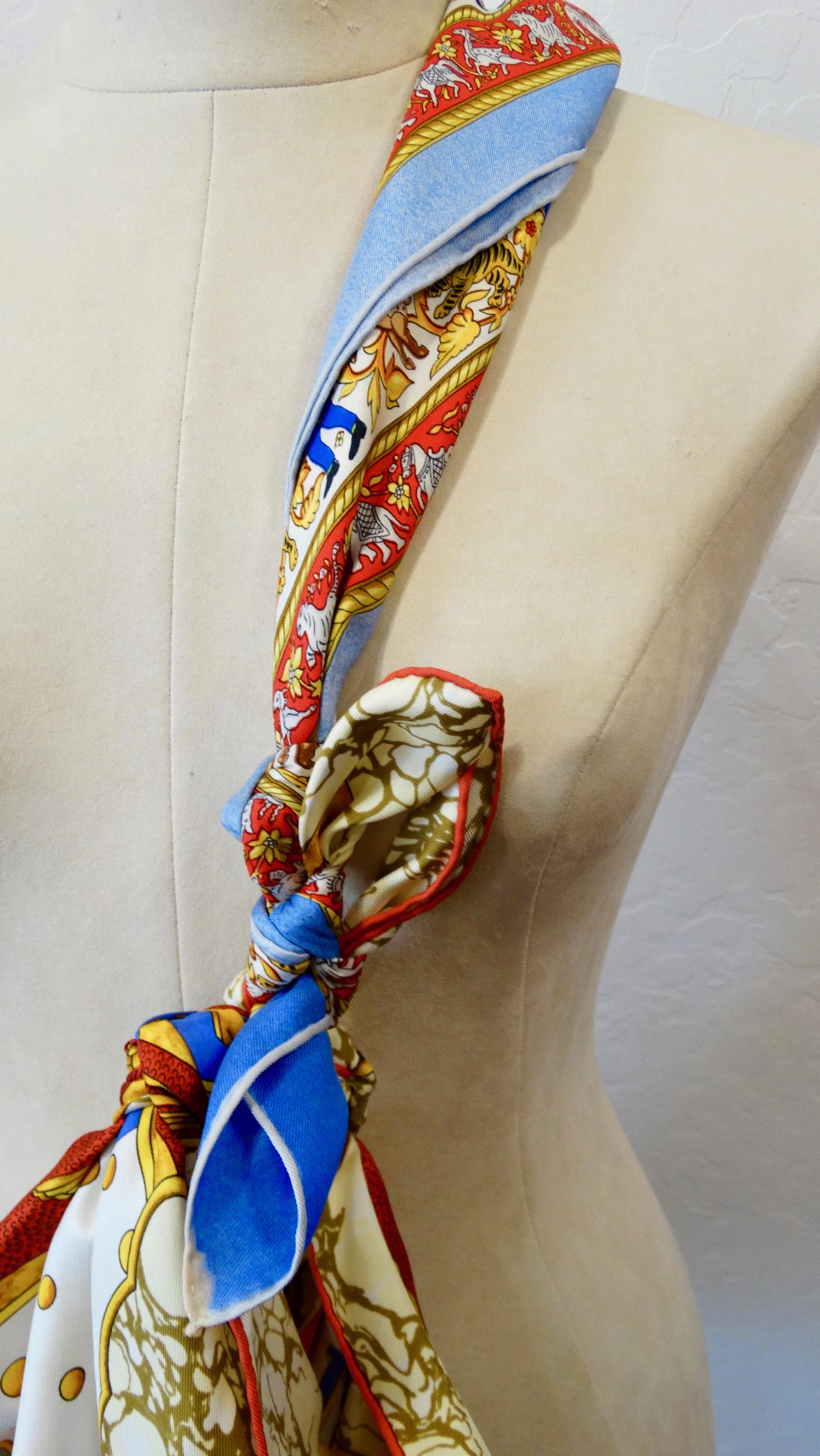 Hermes Carpe Diem & Chasse en Inda Silk Scarf Bag 4