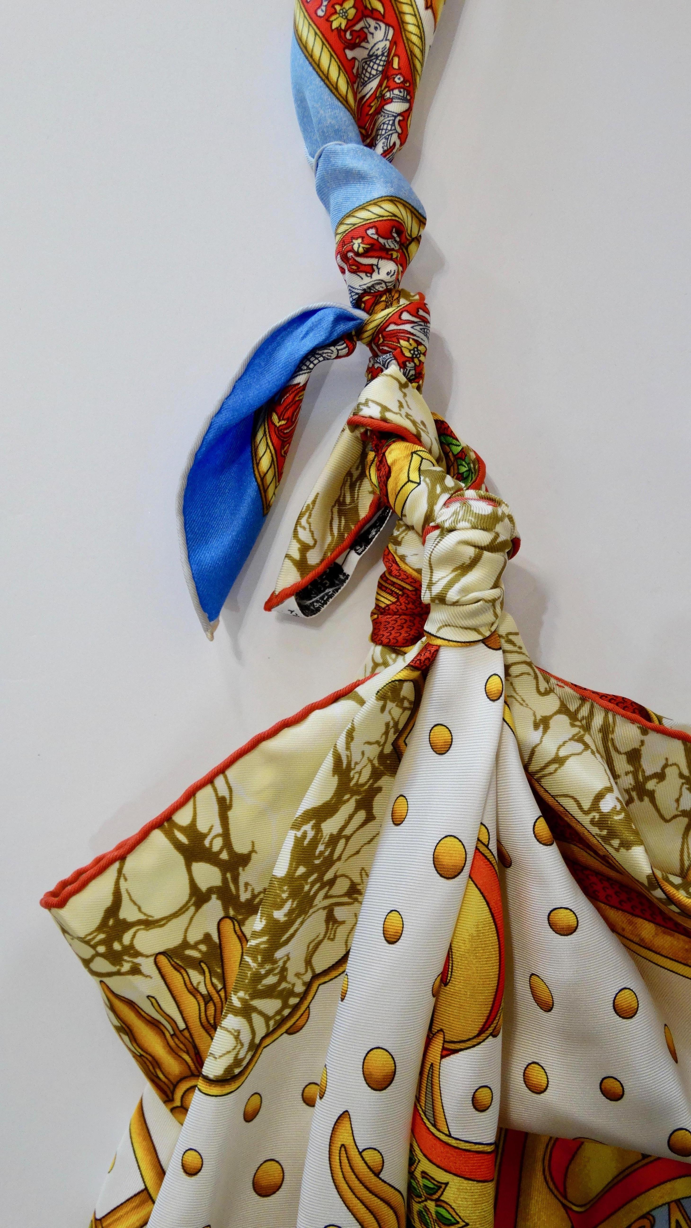 Hermes Carpe Diem & Chasse en Inda Silk Scarf Bag 5