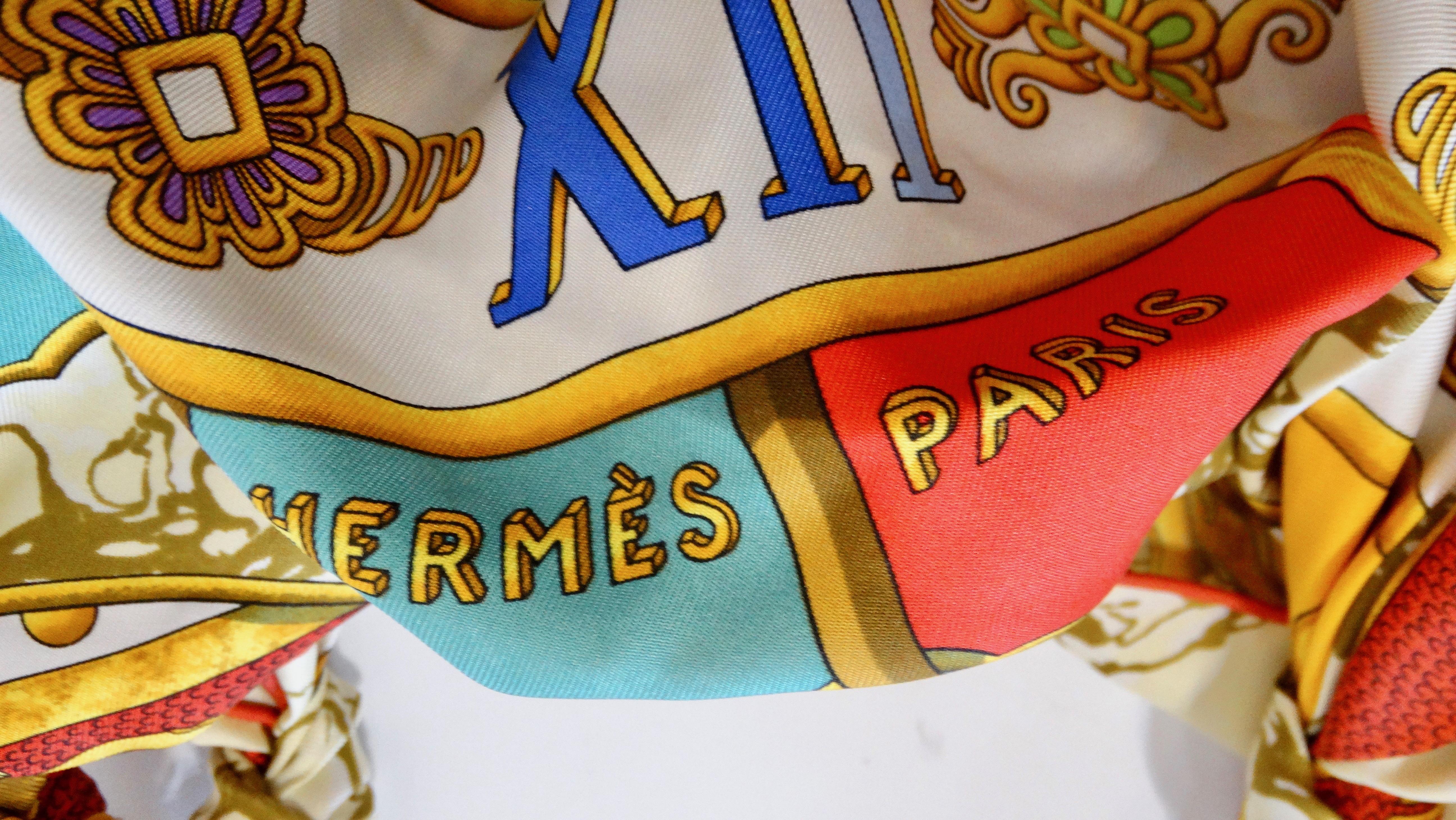 Hermes Carpe Diem & Chasse en Inda Silk Scarf Bag  7