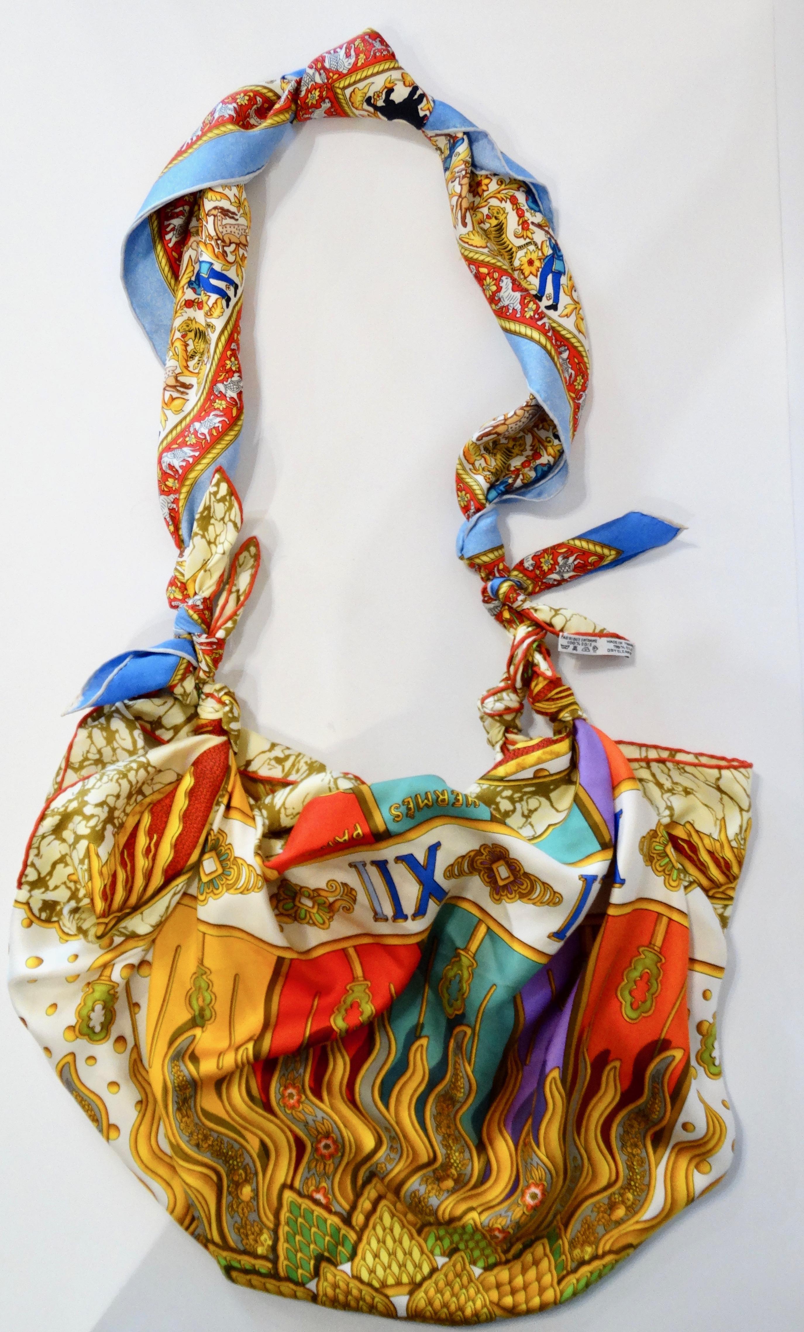 hermes silk scarf bag