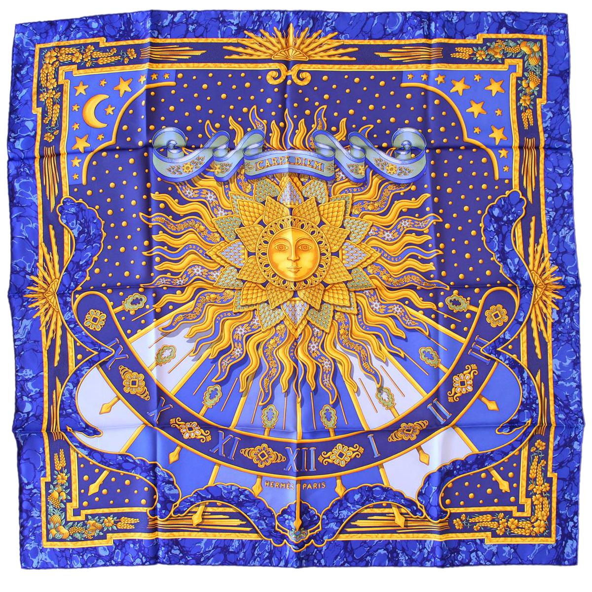 Hermès "Carpe Diem" Silk Carré Scarf