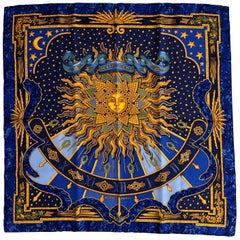 Hermès Carpe Diem Foulard en soie Carre 90cm Joachim Metz