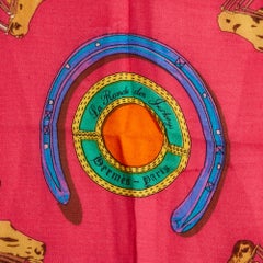 Hermès Carré 140 Ronde des Jockeys Cashmere Silk Scarf Shawl Carre Hermes