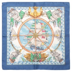 Hermes Carrs 40 Vive Le Vent Blow Into The Wind Bleu Marine