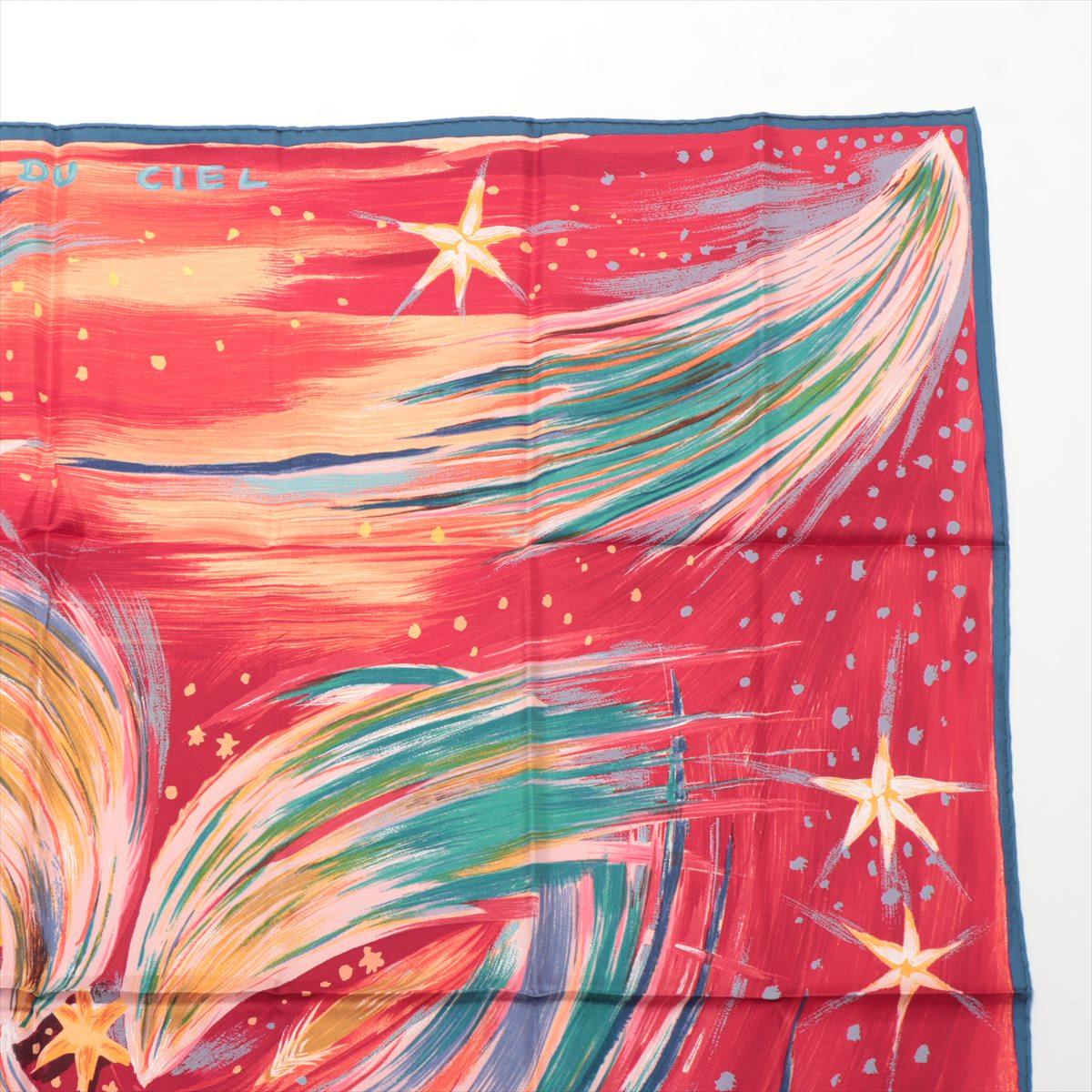 Women's Hermès Carré 90 Feux Du Ciel Scarf Red