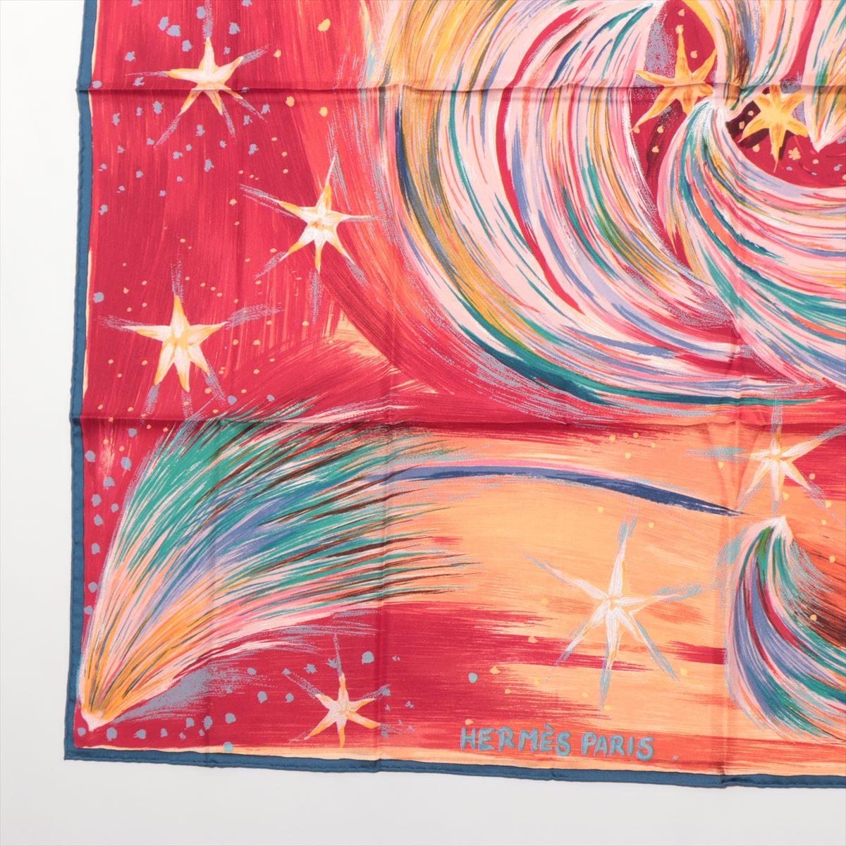 Hermès Carré 90 Feux Du Ciel Scarf Red 2