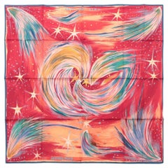 Hermès Carré 90 Feux Du Ciel Scarf Red