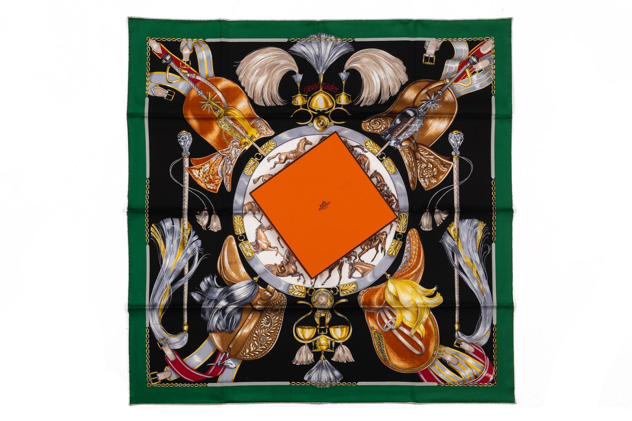 Hermes Carre Caval Cades Silk Scarf from the 2020 Spring Summer collection. The piece is new and comes in the original box.
