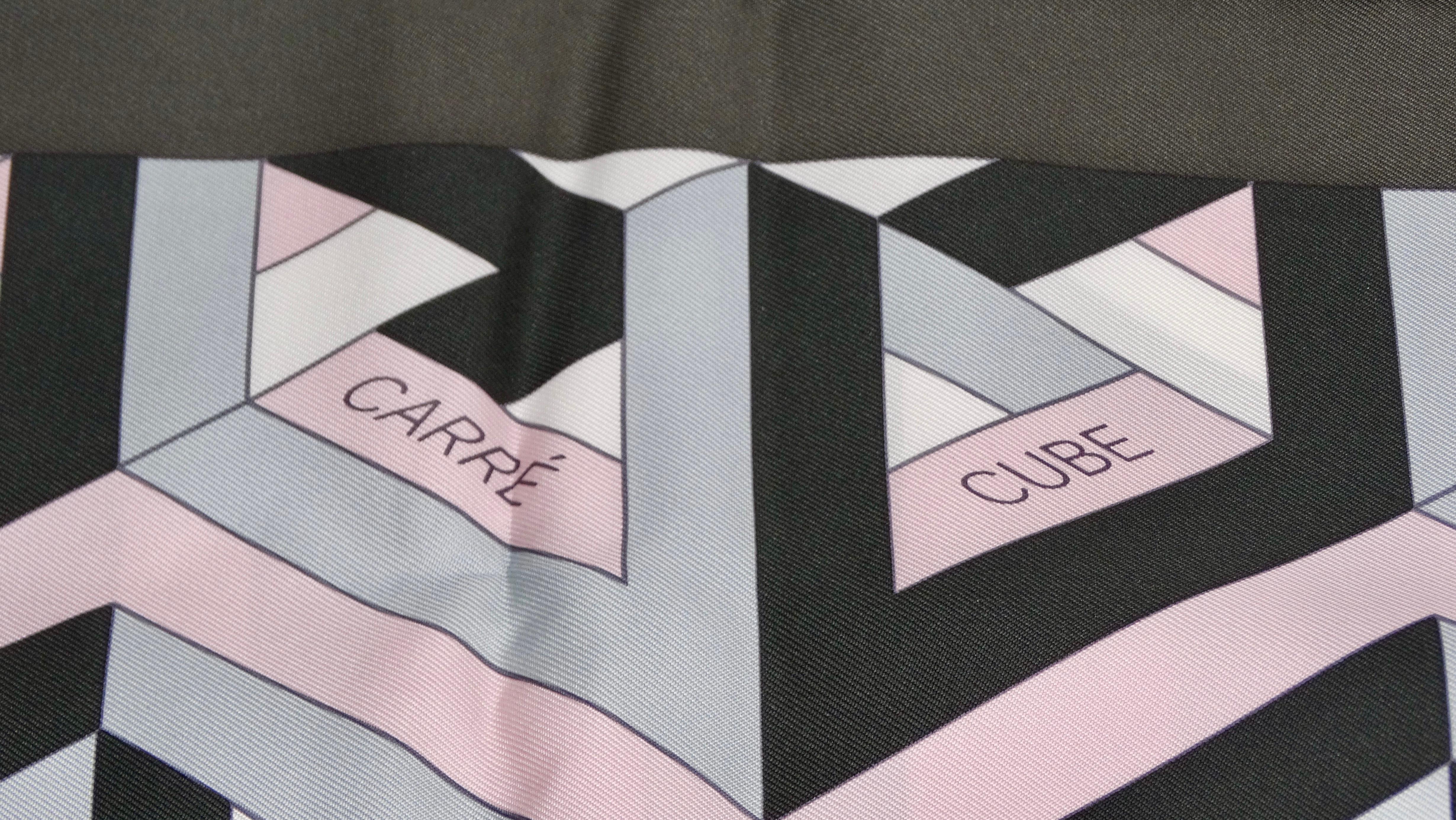 Gray Hermes Carre Cube 2013 Scarf