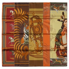 Hermès "Carré en Carrés" Rare Silk Scarf