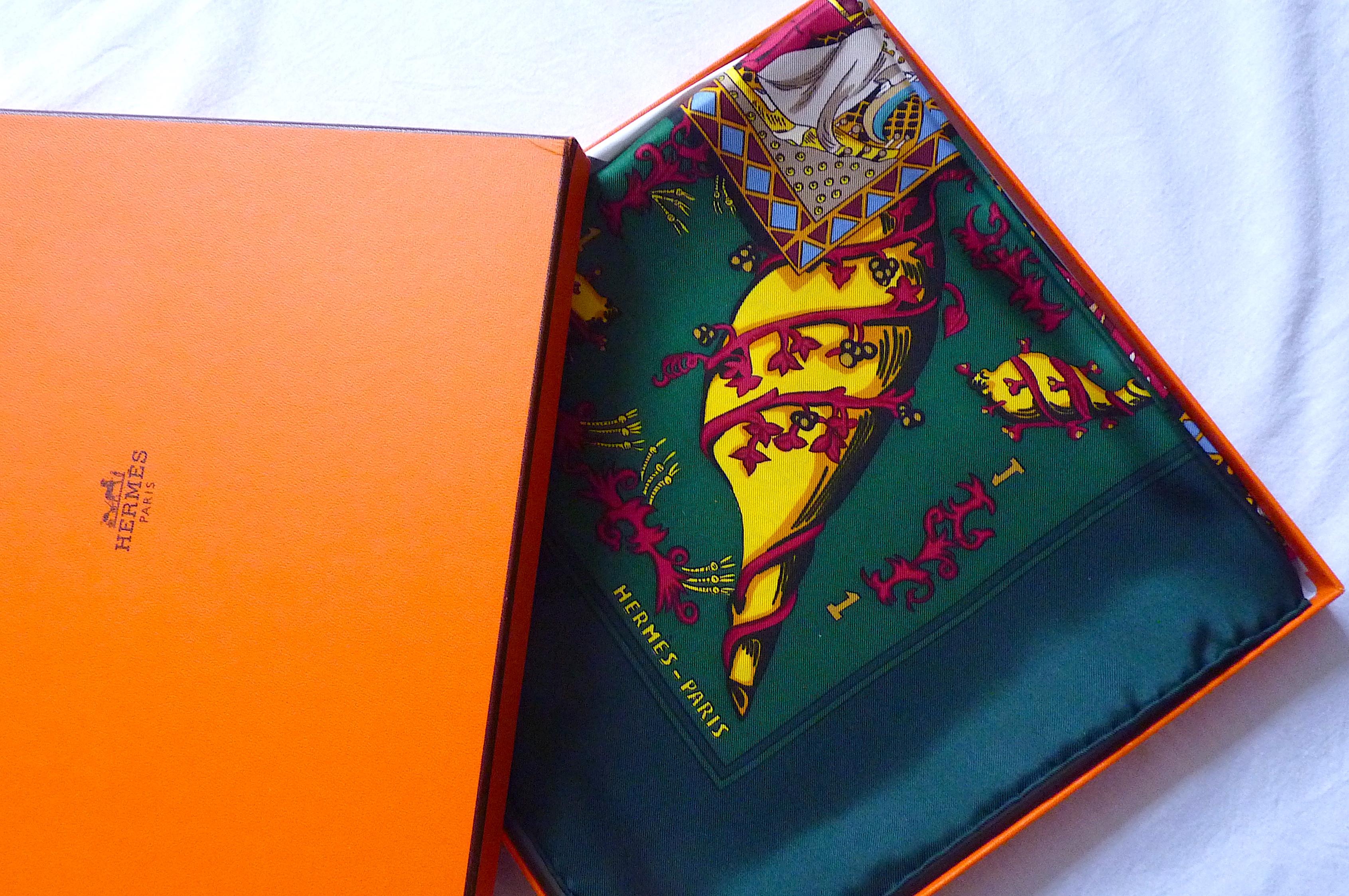 Hermes Carre Le Tarot New in Box by Annie Faivre in 1991 7