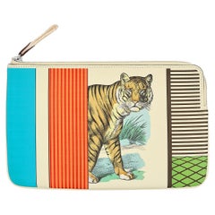 Hermes Carre Long pouch in tigre detail 
