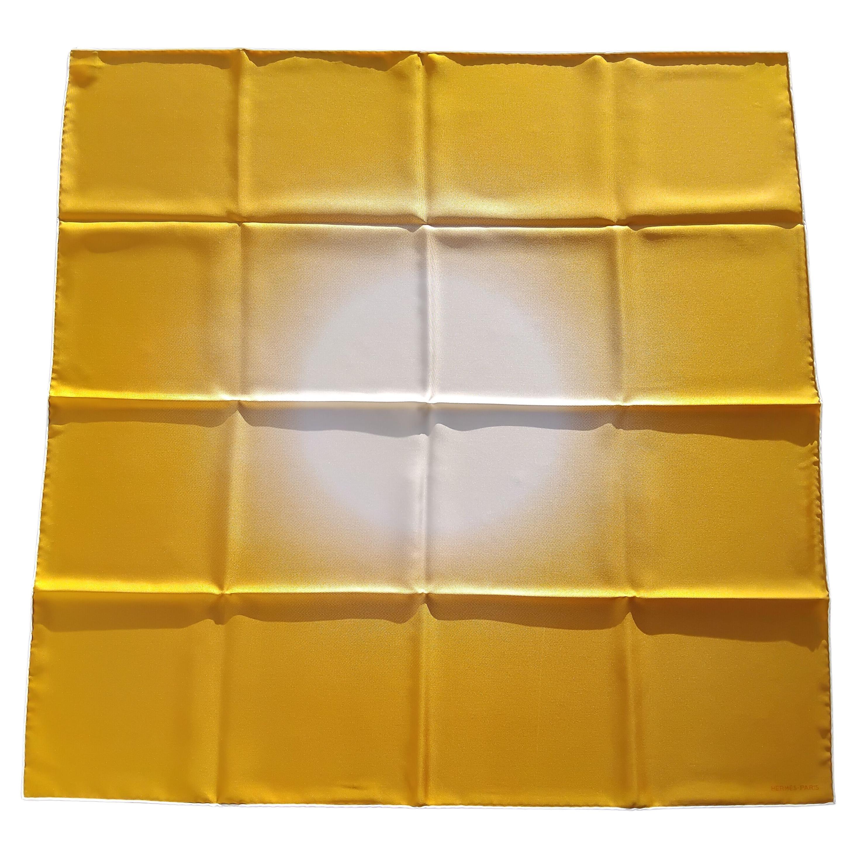 Hermès Carre Lumiere Gold Sik Scarf 90 cm For Sale 7
