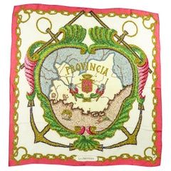 Hermès Carré or Scarf "La Provence" by Hugo Grygkar Circa 1958