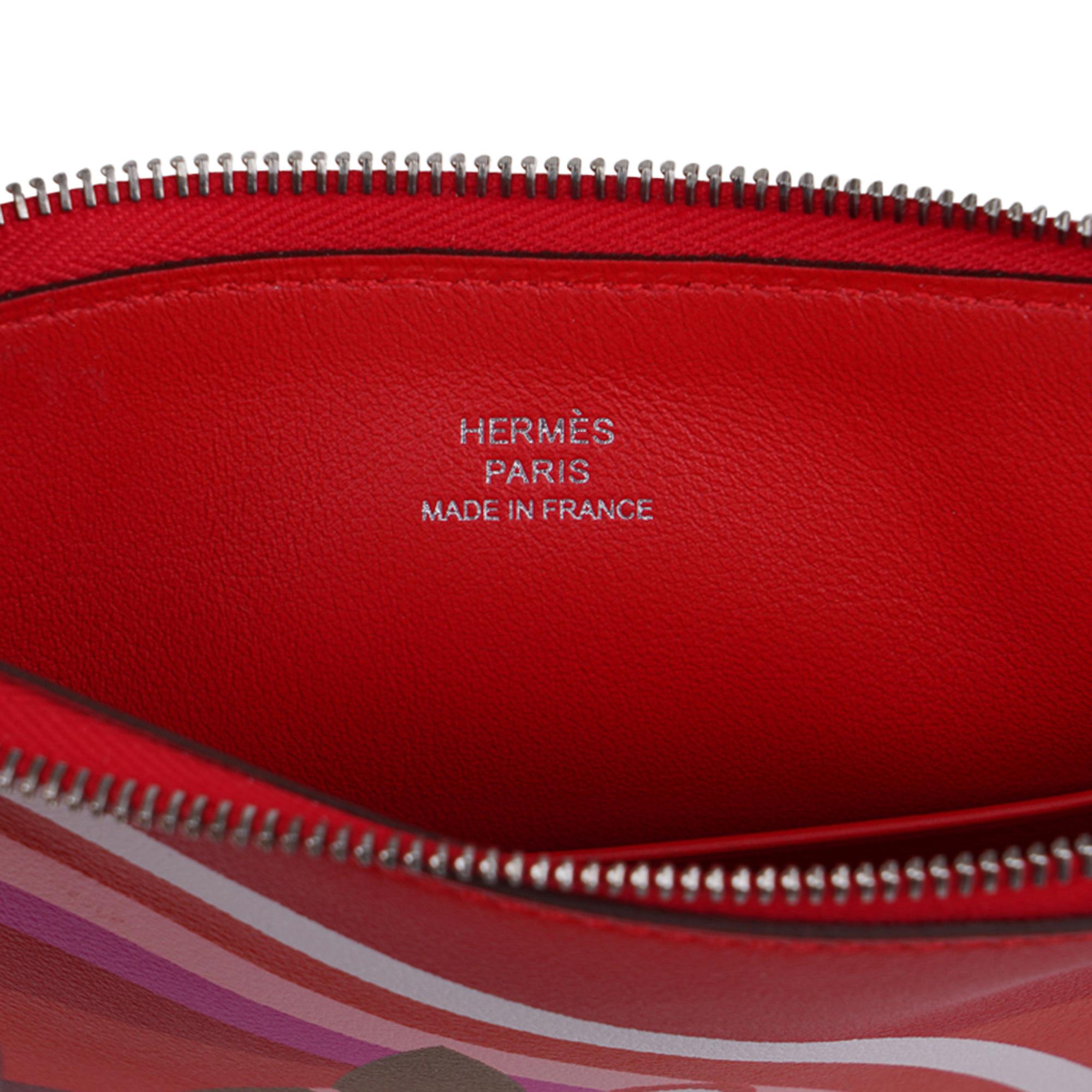 Hermes Carre Taschenbeutel Couverture Novelle Swift Leder Neu mit Box im Angebot 3