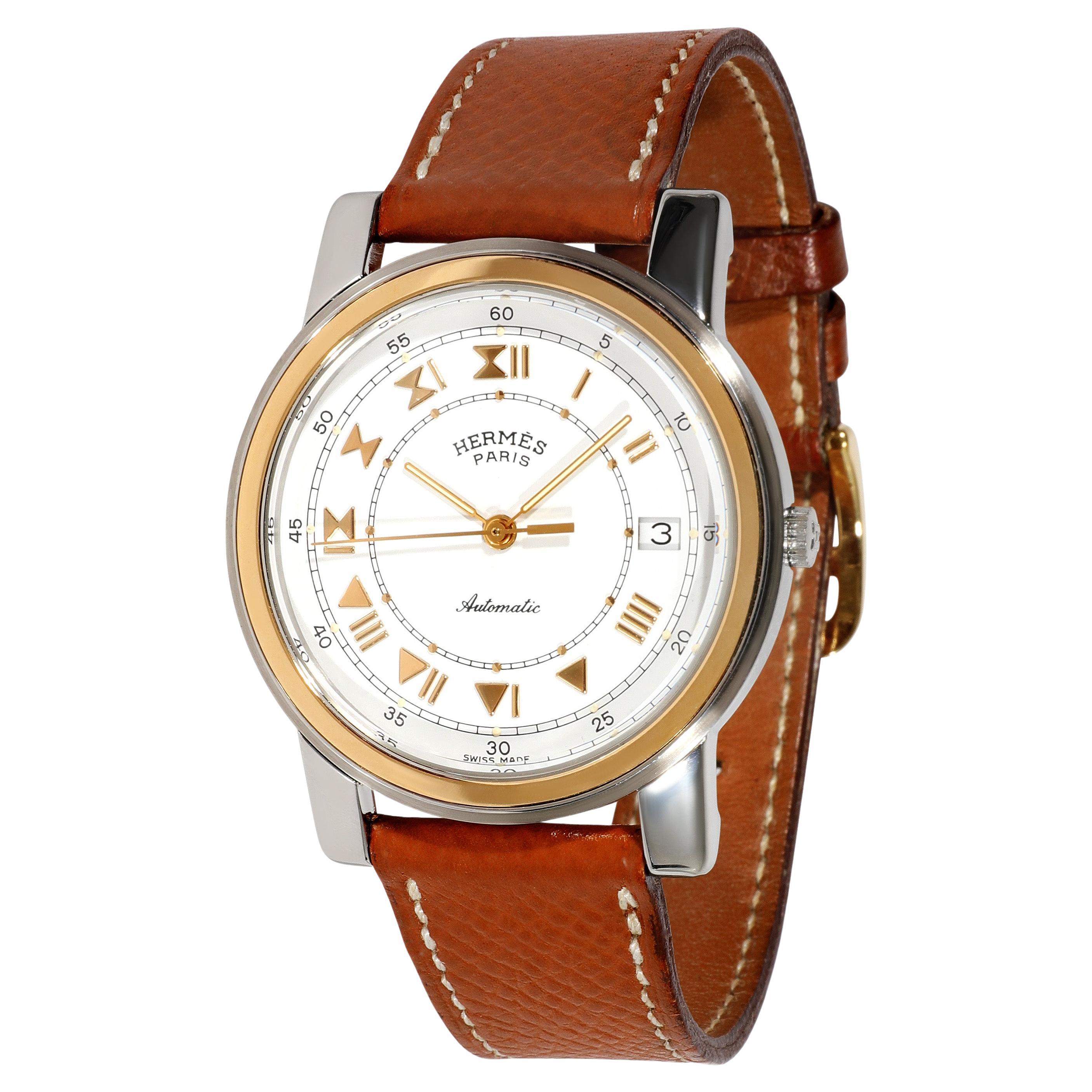 Hermès Carrick 793-TM10063 Unisex Watch in 18kt Stainless Steel/Yellow Gold