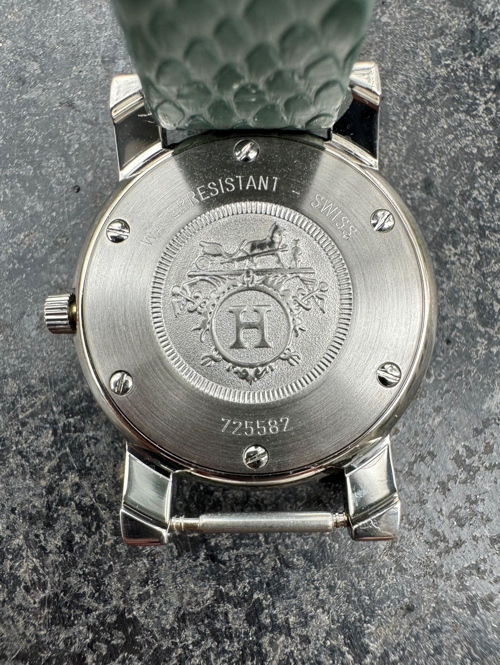 Hermes Carrick Ladies Watch - Stainless Steel & 18K Gold For Sale 2