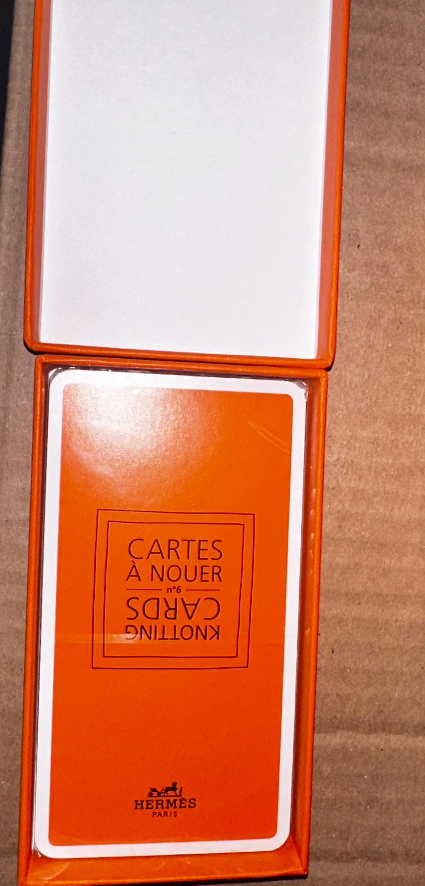 Paper Hermés Cartes A Nouer, Scarf Knotting How-To Card Set, New in Box, France  For Sale