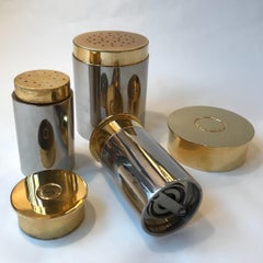 Hermès "Cartouche De Chasse" Set of Pepper Mill, Salt Shaker & Sugar Sprinkler