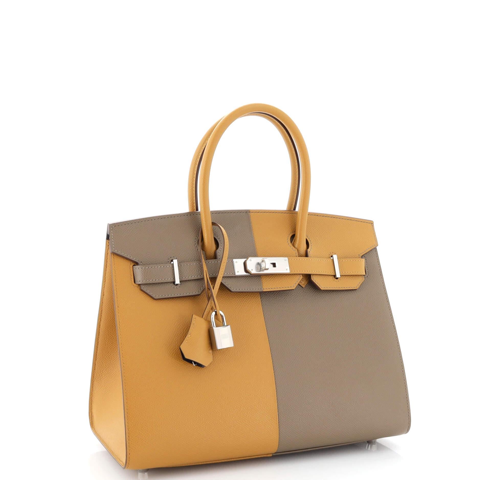 Sac Hermès Casaque Birkin Sellier en cuir Epsom 30 Bon état à NY, NY