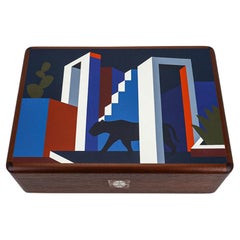 Hermes Casaque Felin Dans Un Jardin Mexicain Cigar Box Blue de Malte