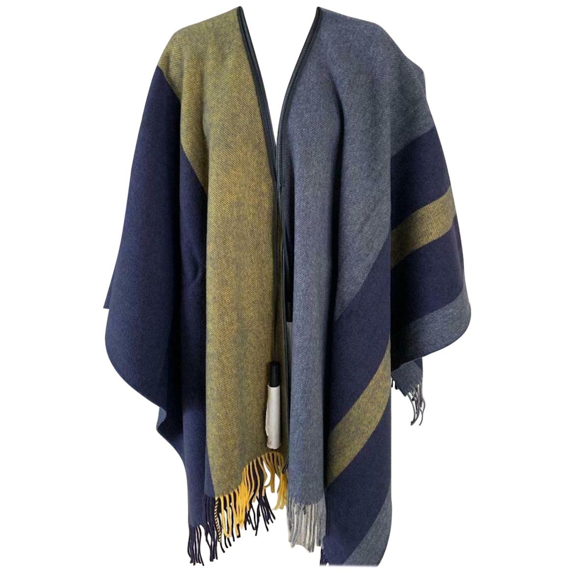 Hermes Casaque Poncho Wool and Cashmere