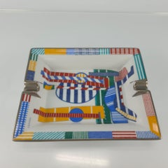 Hermès casaque porcelain Patchwork Saddle ashtray