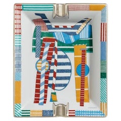 Hermès casaque porcelain Patchwork Saddle ashtray