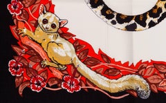 Hermès Cashmere 55" Black Jungle Love Shawl