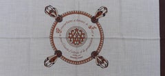Hermès Cashmere and Silk Scarf Encadré Blason Natural 90 cm