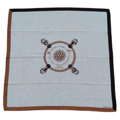 Hermès Cashmere Silk Scarf Encadre Blason 90cm