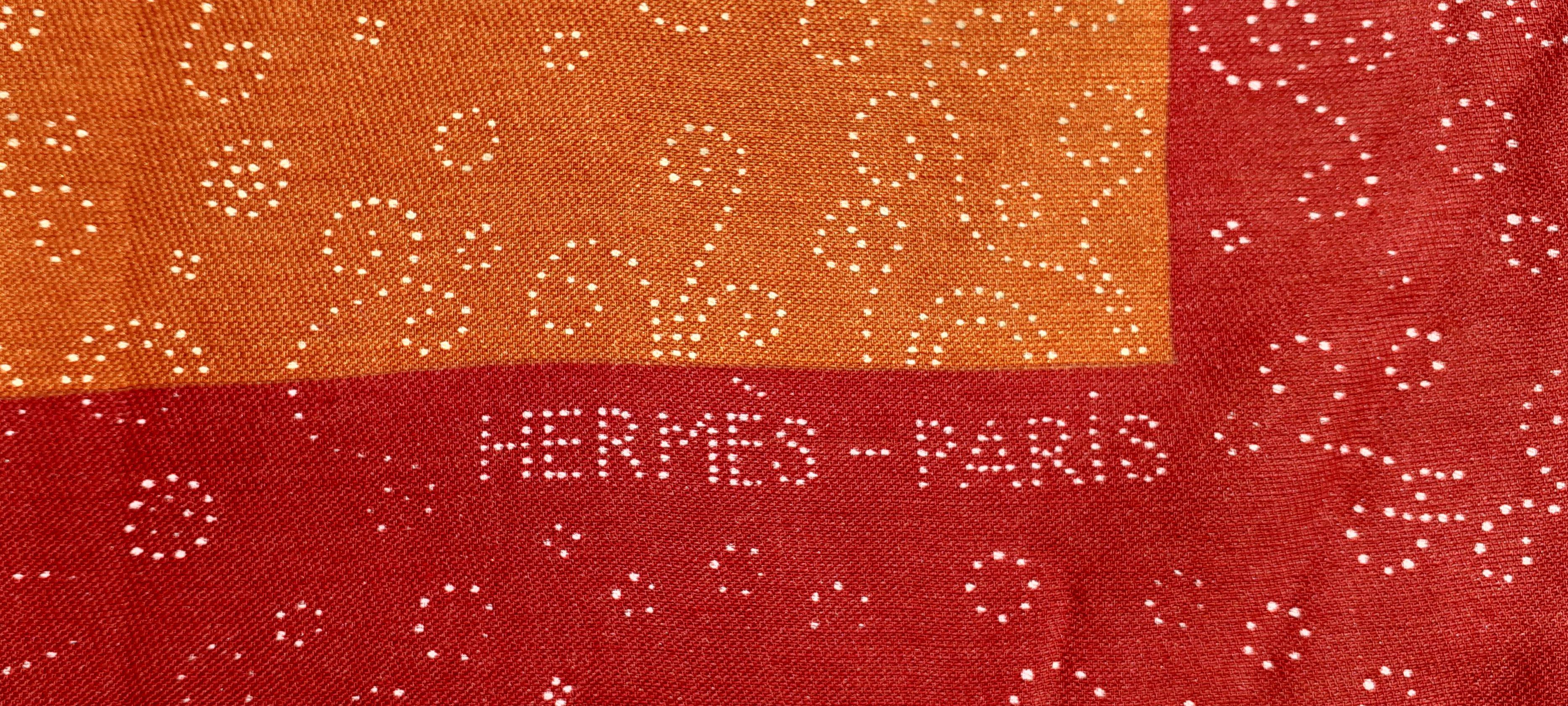 Hermès Cashmere and Silk Scarf La Ronde des Elephants Orange Pink 67 cm 4
