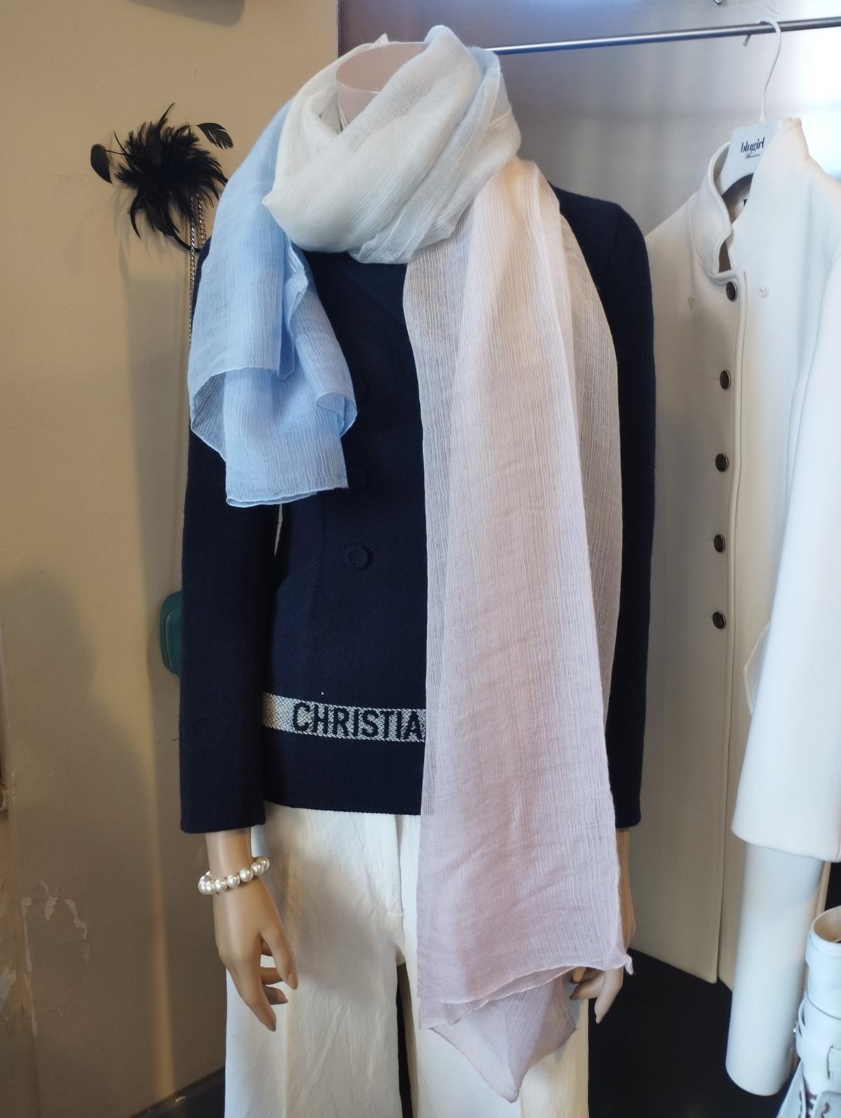 Gray Hermès Cashmere and Silk Stole For Sale