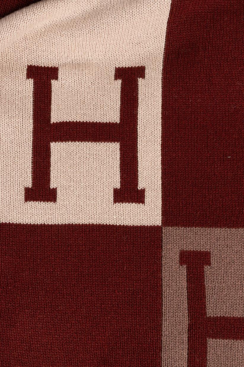 Hermès Plaid aus Kaschmir und Wolle / Decke im Zustand „Hervorragend“ im Angebot in SAINT-OUEN-SUR-SEINE, FR