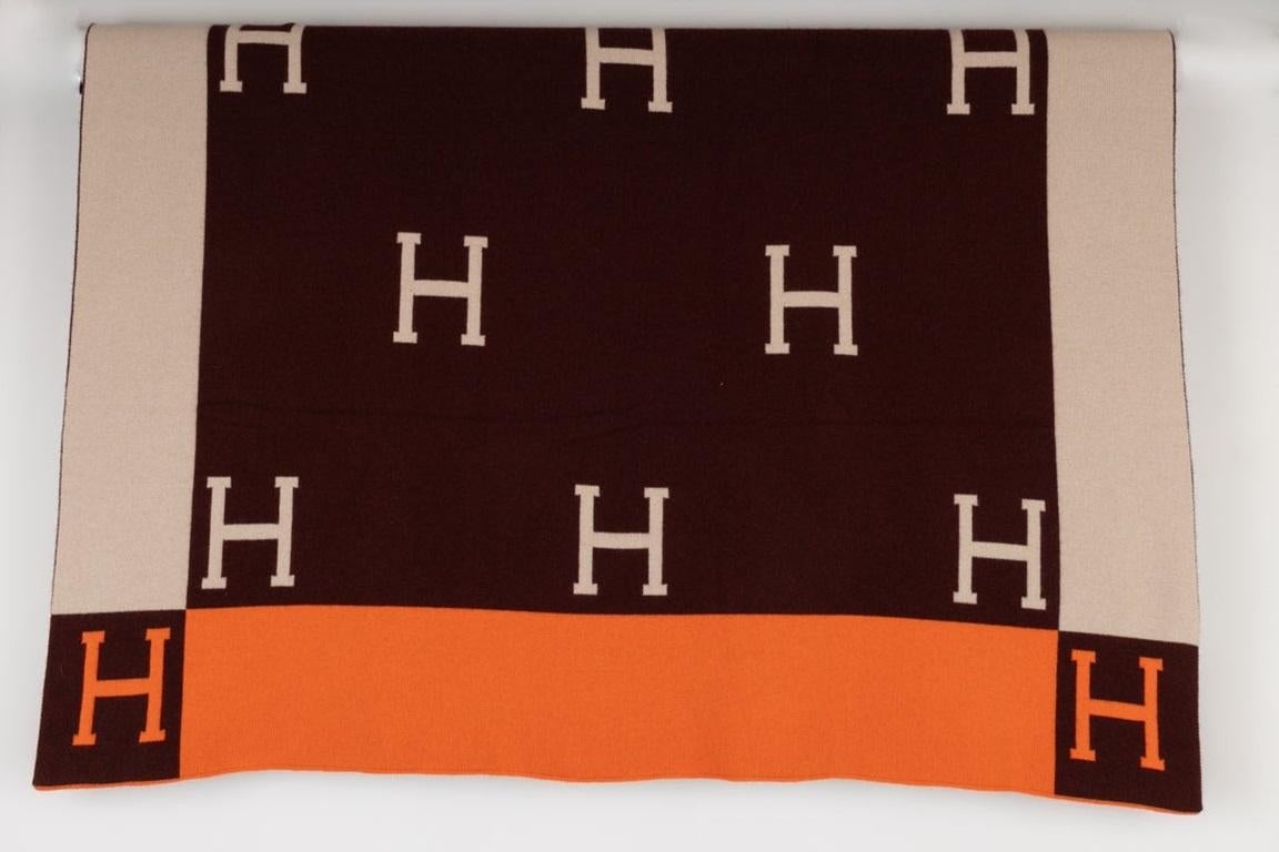 Women's or Men's Hermès Cashmere and Wool Plaid/Blanket For Sale