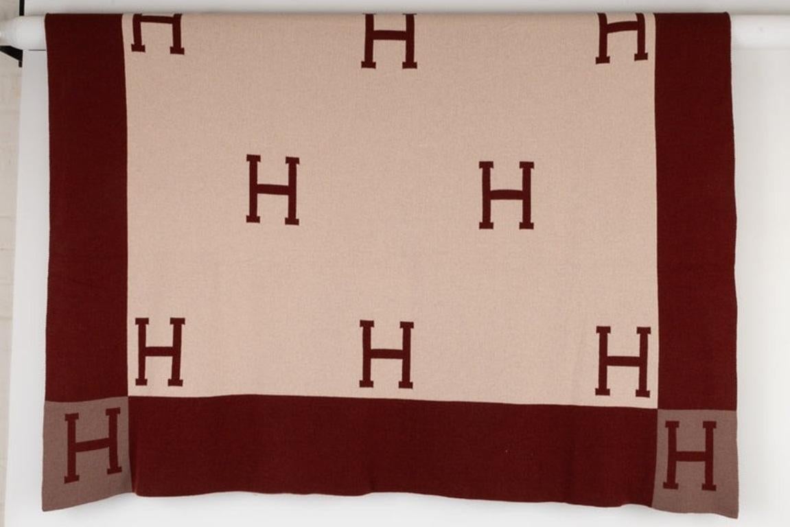 Women's or Men's Hermès Cashmere and Wool Plaid / Blanket For Sale