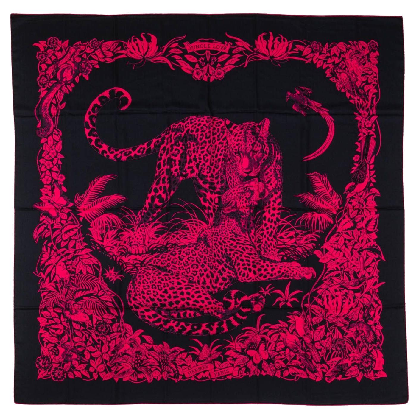 Hermes Tendresse scarf 100% Silk Carre Red/Grey Fleurs Very Rare Low Price  YR