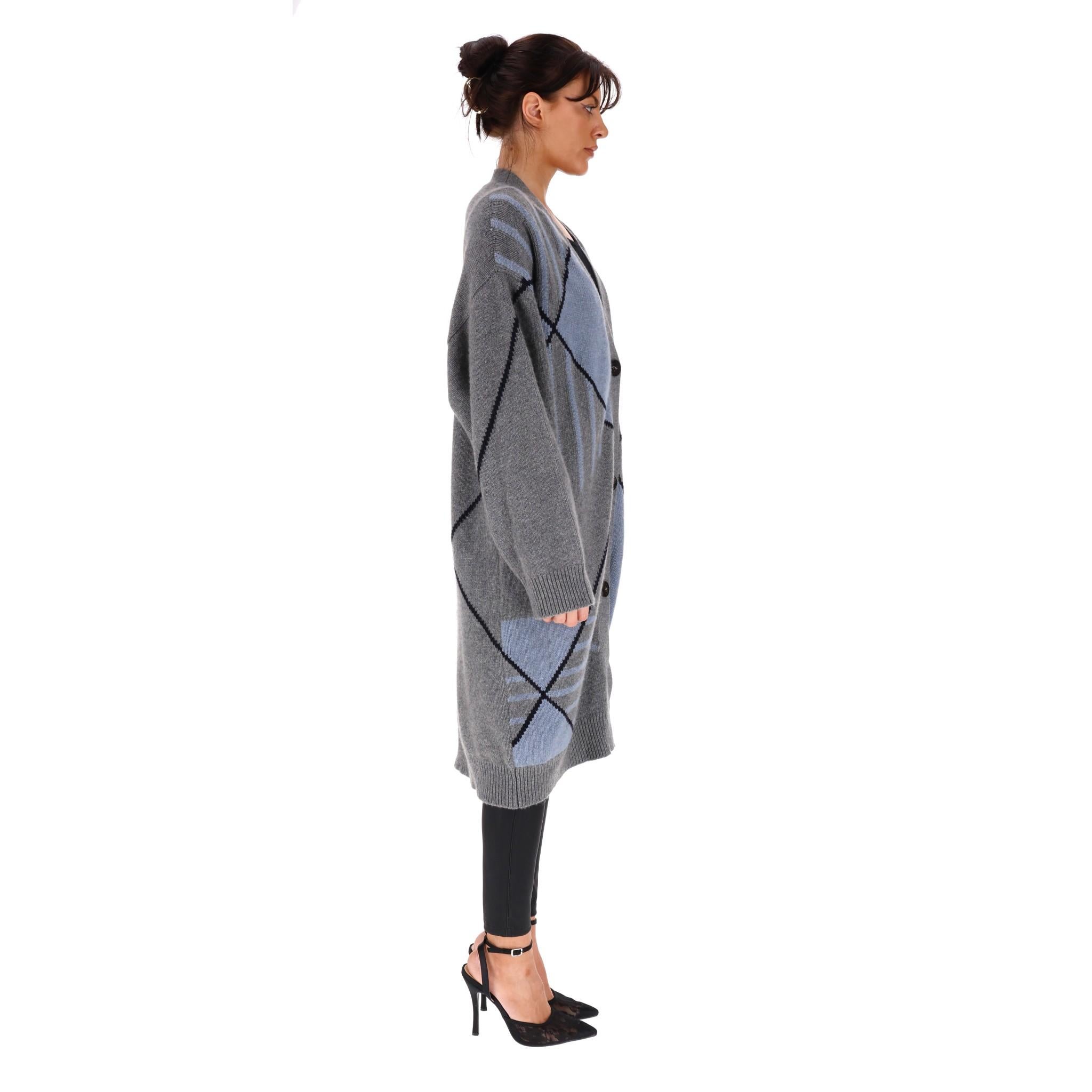 Gray Hermes Cashmere Cardi/Coat For Sale