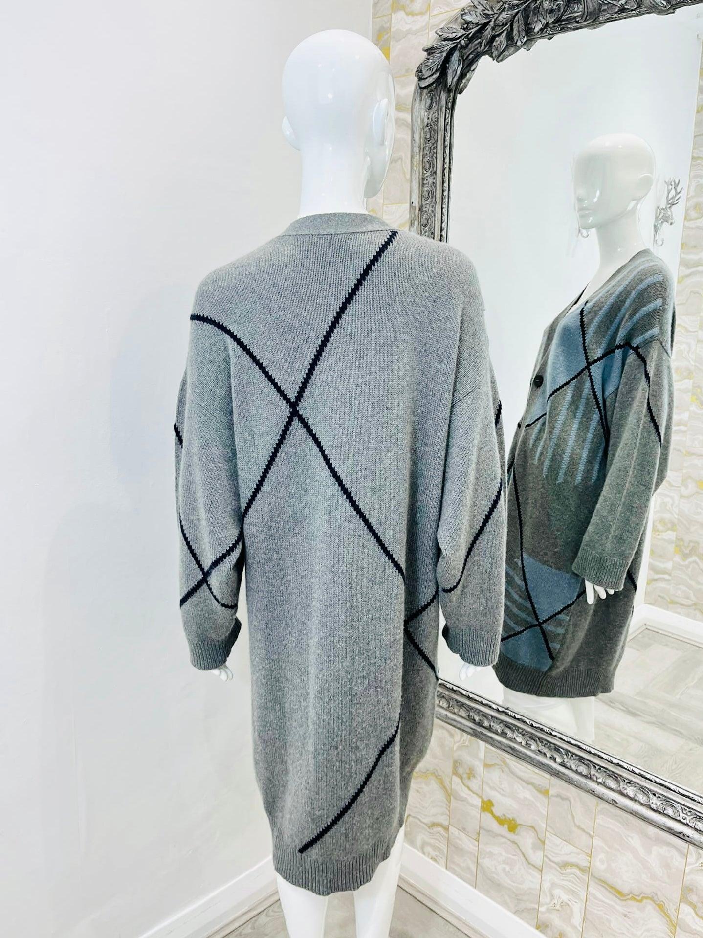 Gray Hermes Cashmere Cardi/Coat For Sale