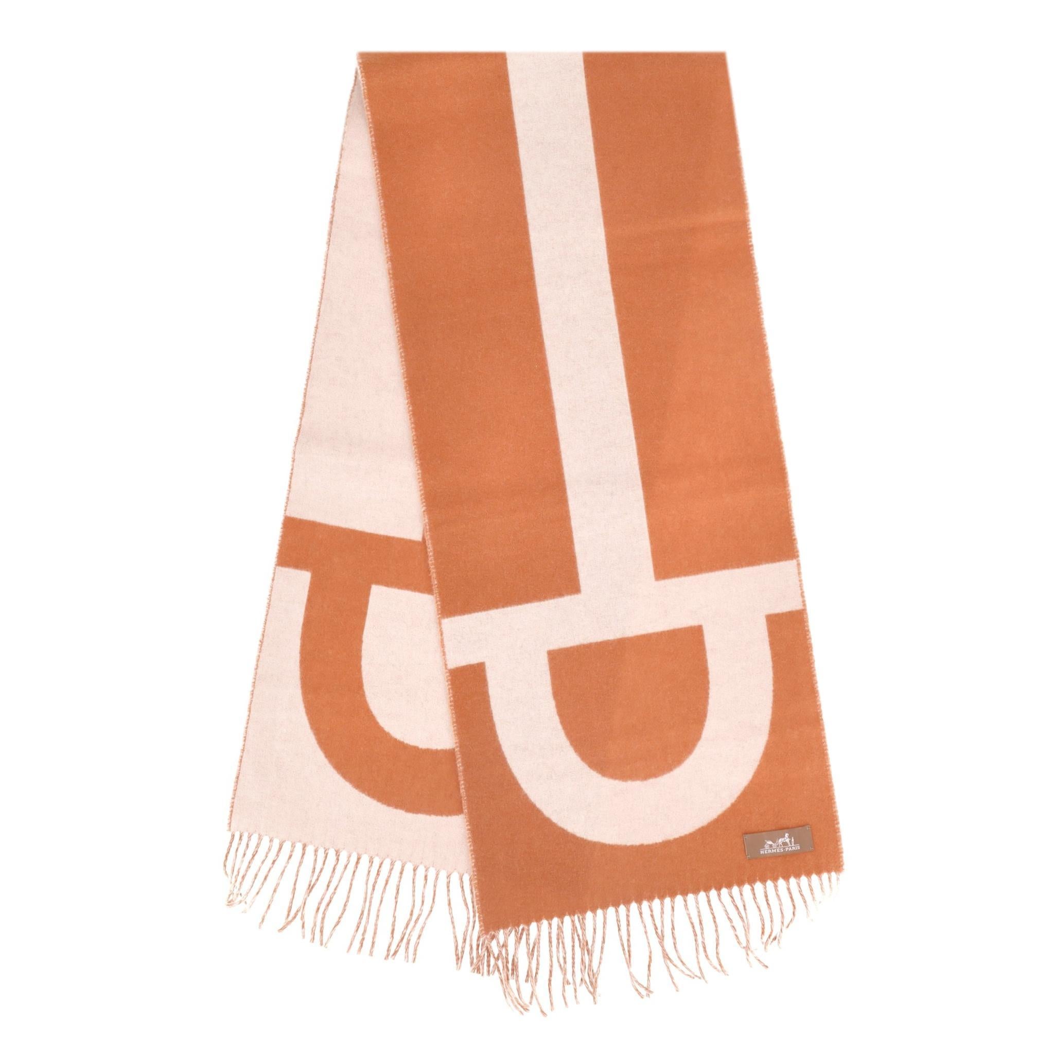 Hermes Cashmere Casaque Grand Mors Muffler Scarf In Excellent Condition In London, GB