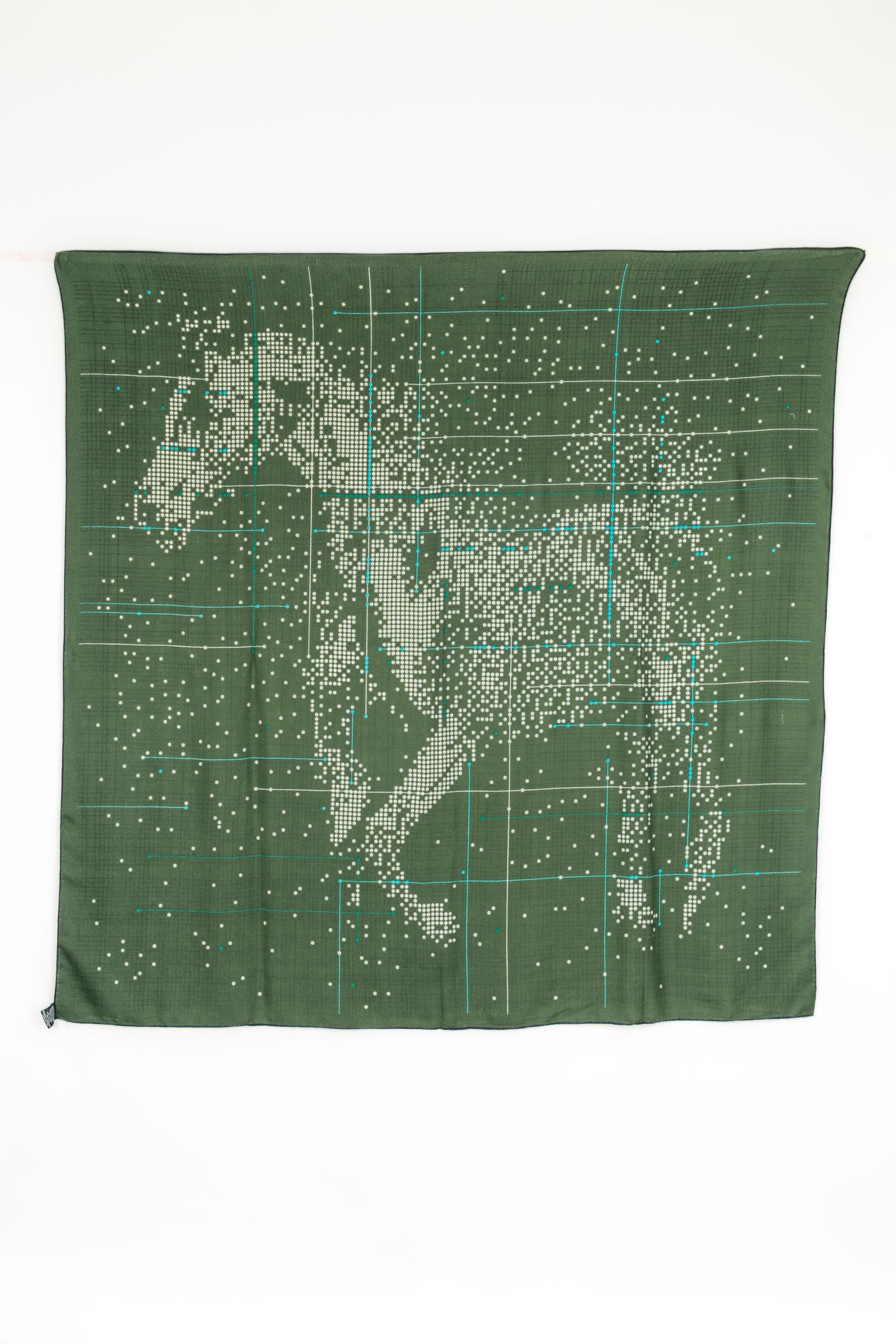 Hermès cashmere foulard 'Celestial horse' For Sale 1