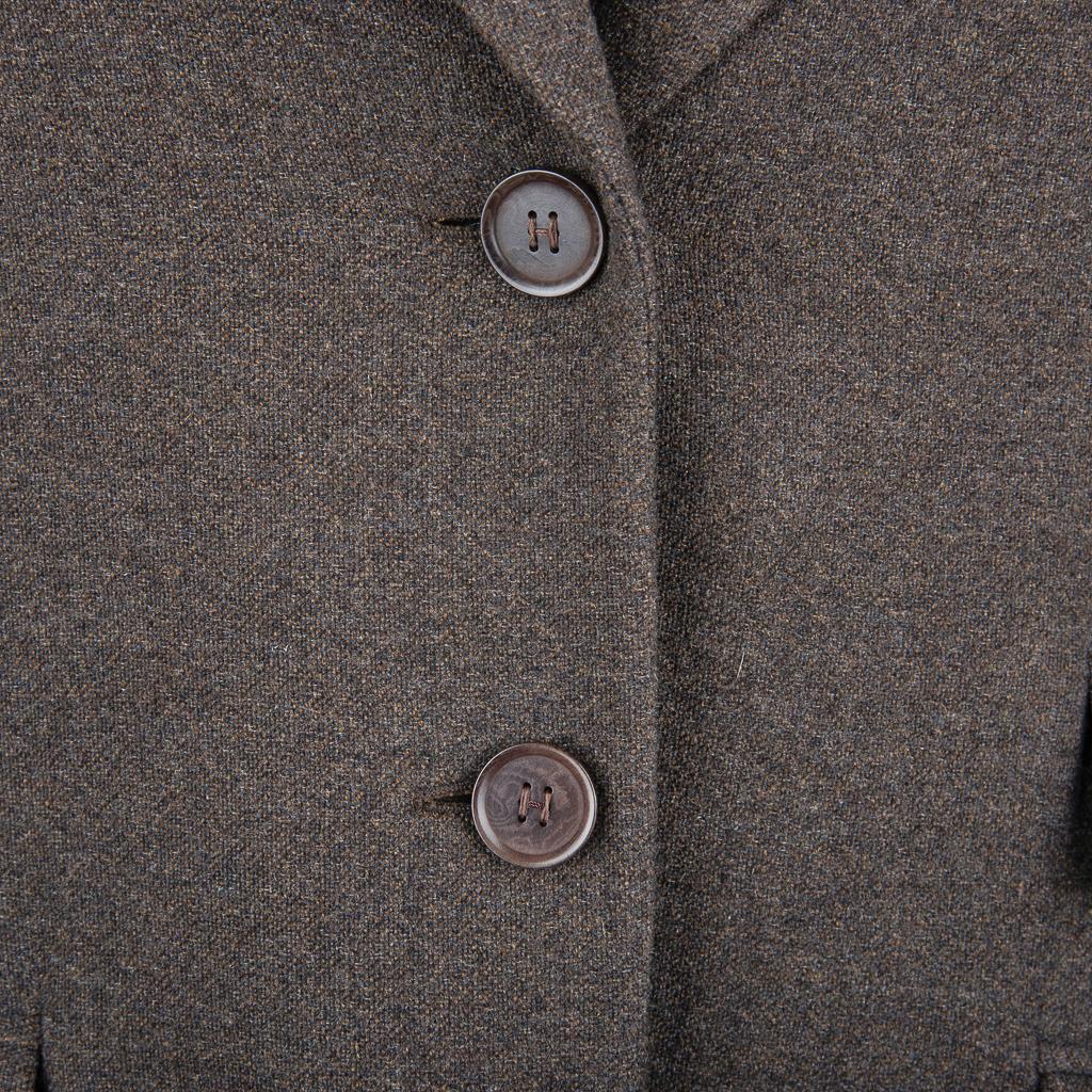 Hermès - Veste en cachemire marron/violet chiné vintage, taille 38/6 en vente 5